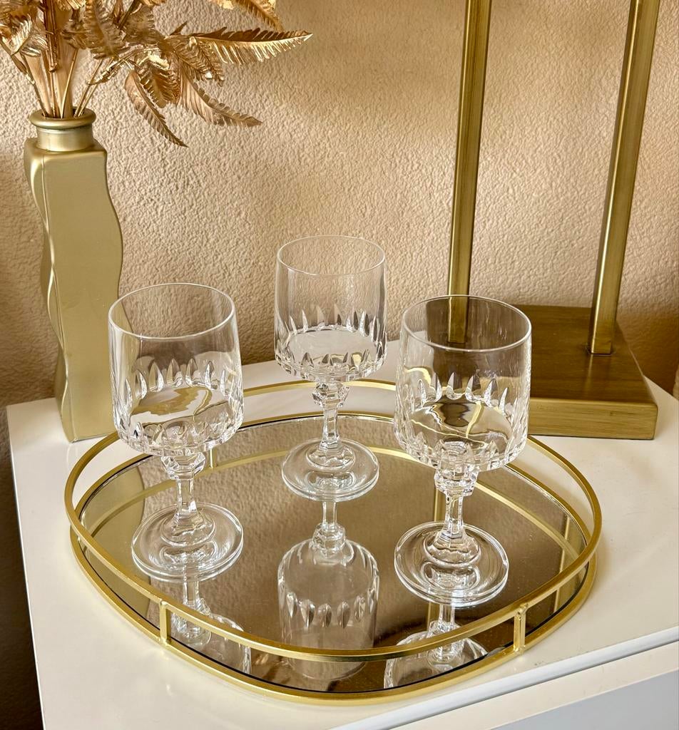 3 Kristallen glazen van Cristal d’Arques, Ophalen of Verzenden
