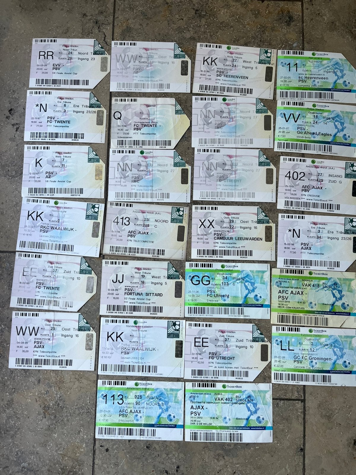 DIVERSE TICKETBOX TICKETS PSV, Ophalen of Verzenden, Zo goed als nieuw, PSV, Overige typen