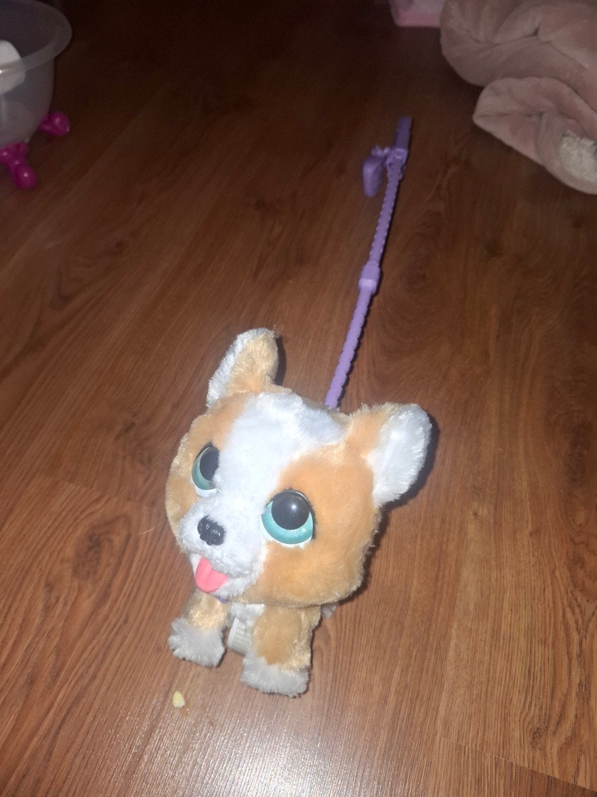 Interactieve knuffelhond met riem - FurReal Friends, Gebruikt, Overige merken, Middelgroot (20 tot 80 cm), Meerkleurig
