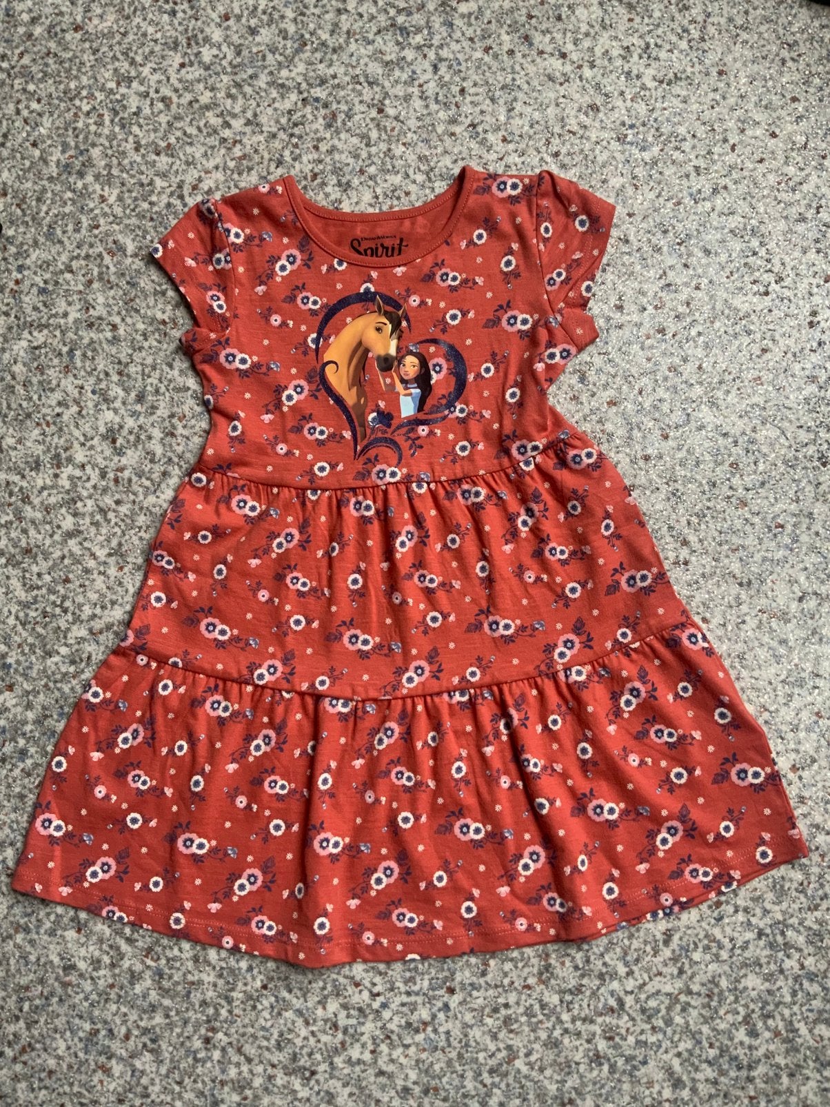 Spirit paard oranje bloemen jurk mt 104 NIEUW, Ophalen of Verzenden, Nieuw, Meisje, Jurk of Rok