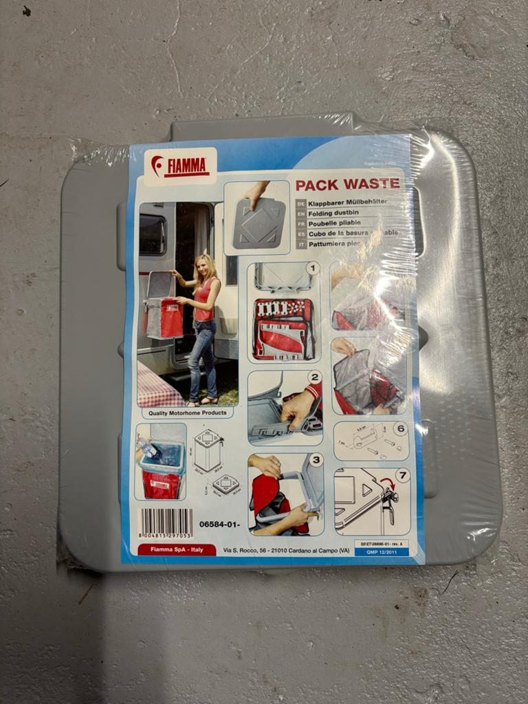 Fiamma Pack Waste Opvouwbare Vuilnisbak Camper Caravan, Caravans en Kamperen, Ophalen of Verzenden, Nieuw