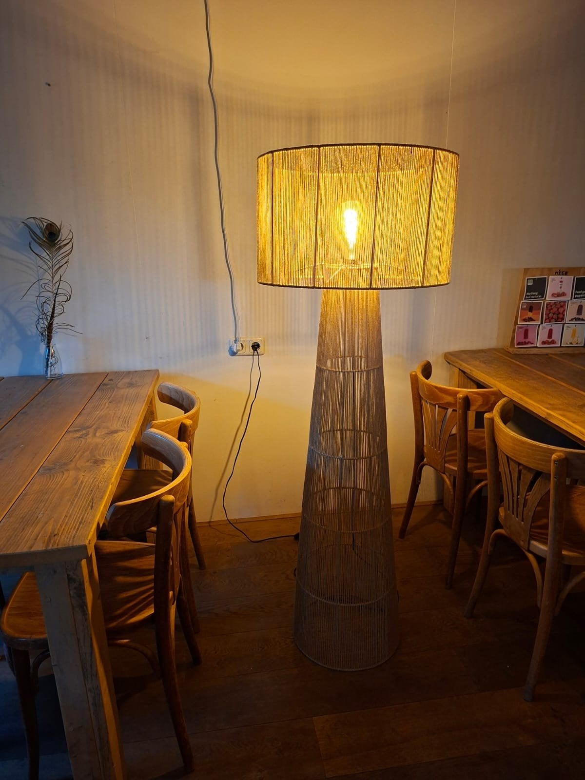 Vloerlamp Oshu jute – 147 cm – nieuwstaat, Ophalen