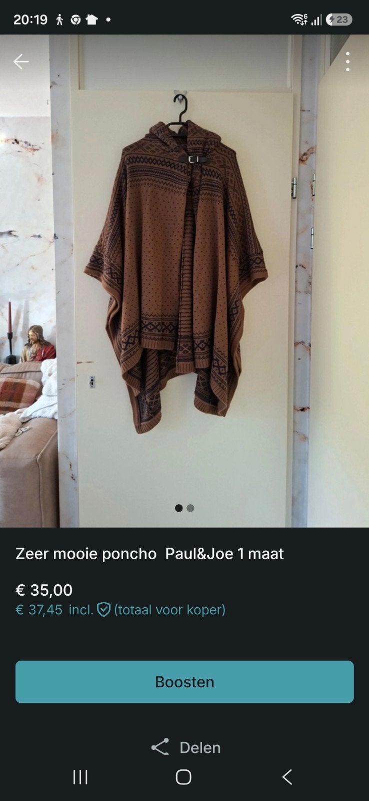 Paul&Joe Poncho 1 maat wol, Kleding | Dames, Ophalen of Verzenden