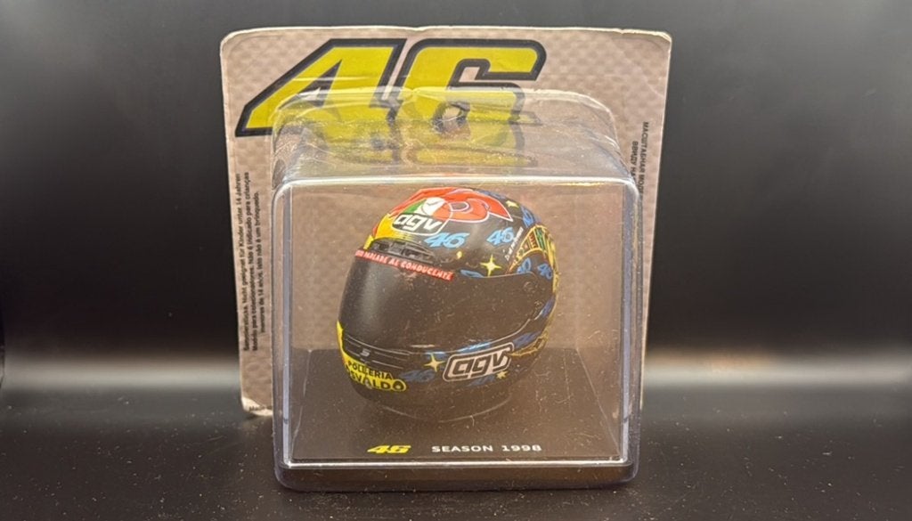 AGV Valentino Rossi #46 helm schaal 1:5 seizoen 1998, Ophalen of Verzenden, Nieuw, 1:5 t/m 1:8, Motor