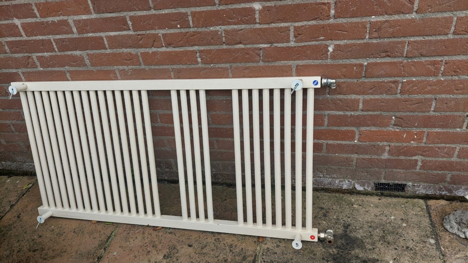 Witte design radiator, gebruikt, in goede staat, Ophalen, Gebruikt, Radiator, 80 cm of meer