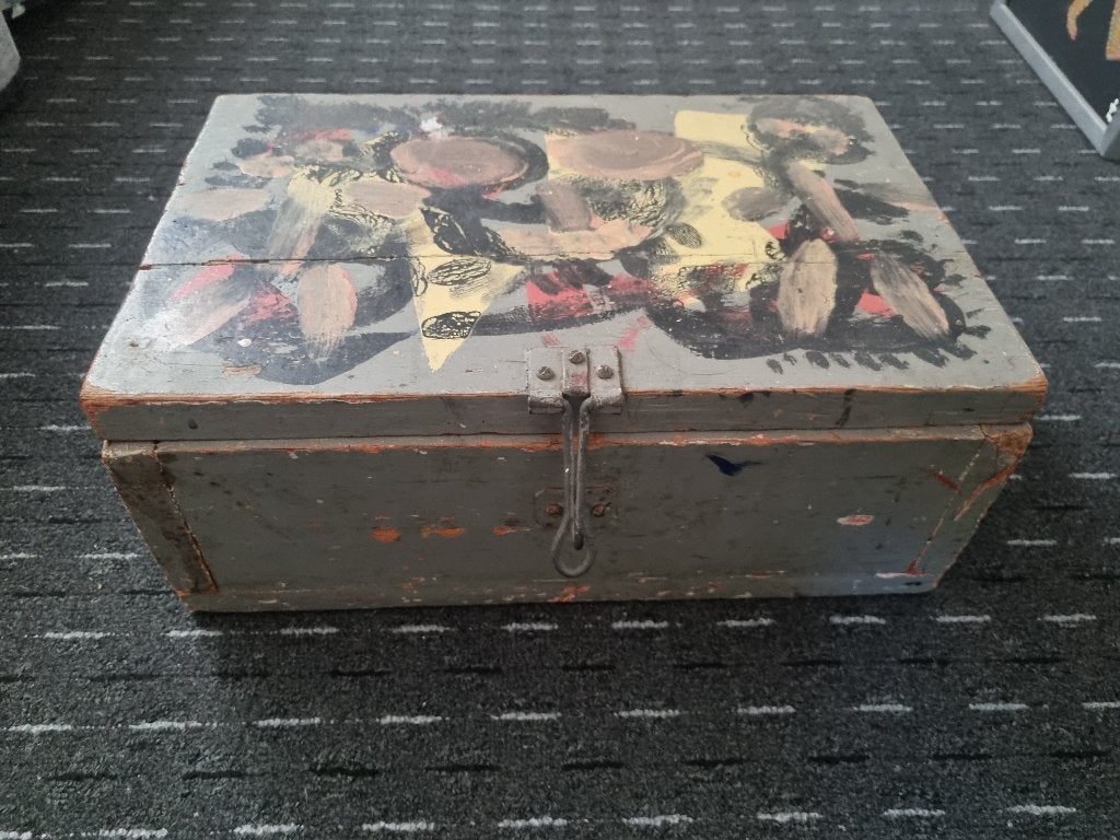 oude houten schilderskist, Hobby en Vrije tijd, Schilderen, Ophalen of Verzenden, Ezel