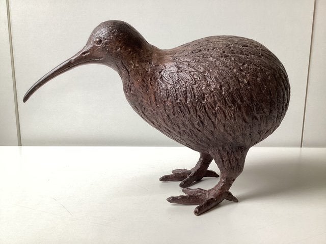 Bronzen kiwi Vogel, Verzamelen, Beelden en Beeldjes, Ophalen of Verzenden, Zo goed als nieuw, Dier