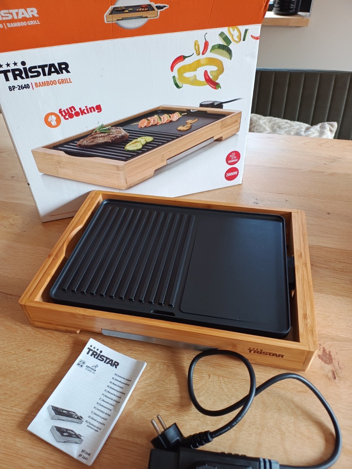 Tristar BP-2640 Tafelgrill, Ophalen of Verzenden, Nieuw, Tafelgrill