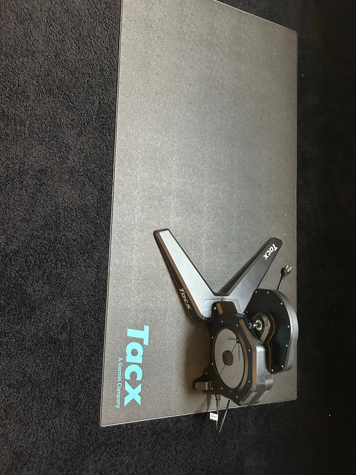 Tacx Flux S Smart Trainer met mat en tablet houder, Sport en Fitness, Wielrennen, Ophalen, Zo goed als nieuw, Overige typen