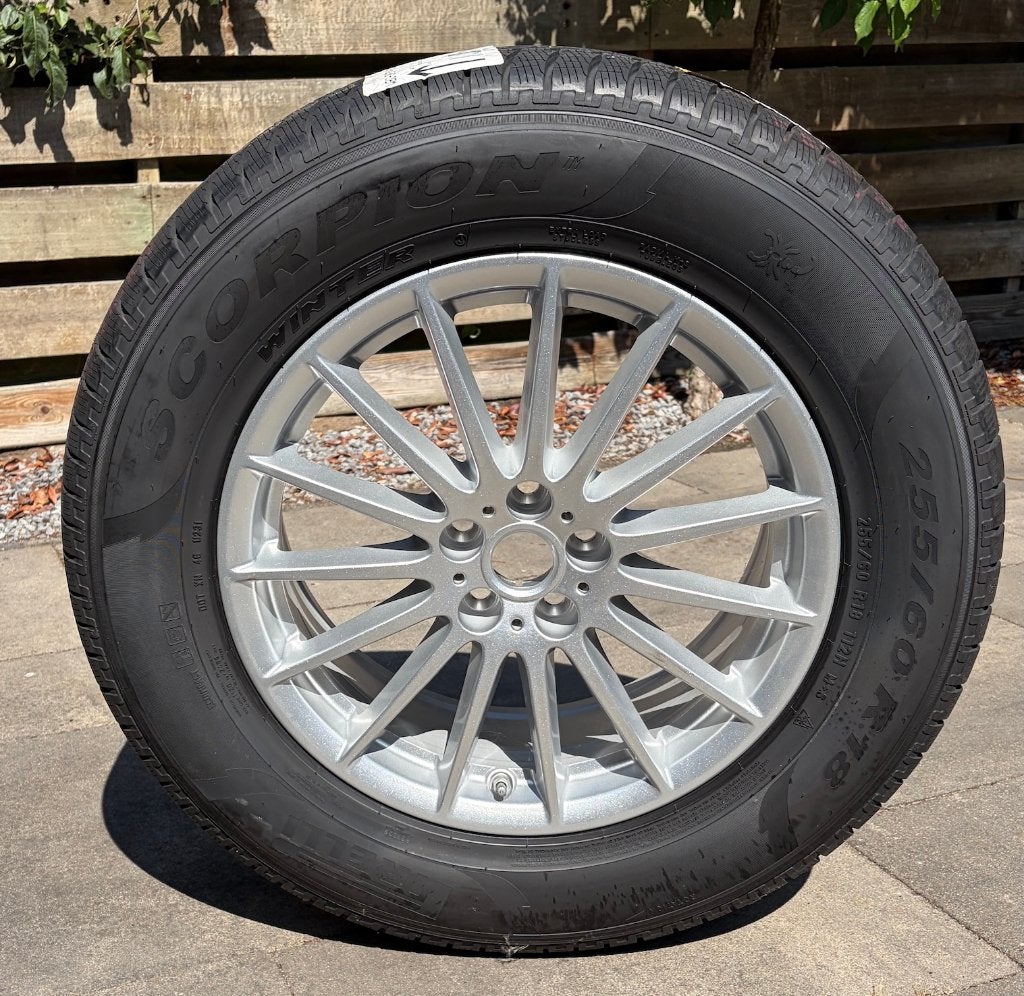 Velgen + Winterbanden Jaguar/Range Rover, Ophalen, 18 inch, 255 mm, Velg(en)