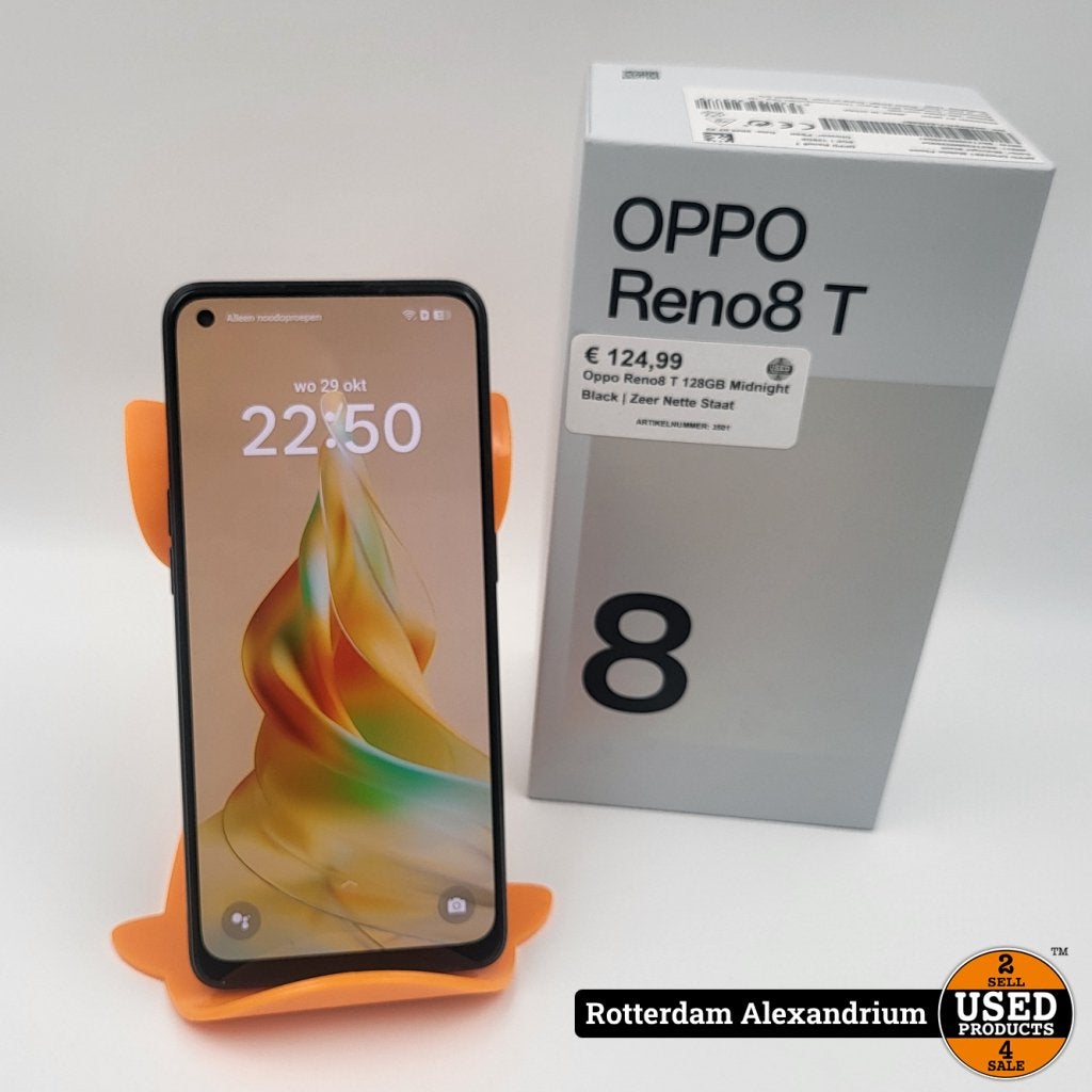 Oppo Reno8 T 128GB Midnight Black | Zeer Nette Staat, Telecommunicatie, Mobiele telefoons | Overige merken, Oppo, Gebruikt, Support@oppo.com