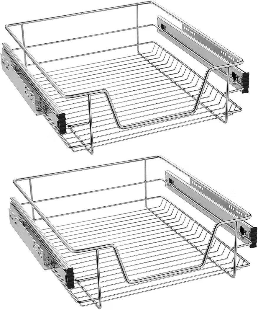 NIEUW Uittrekbare Keukenlades (2 stuks) - 50 cm Kastbree, Overige typen, Ophalen of Verzenden, Metaal, Overige merken