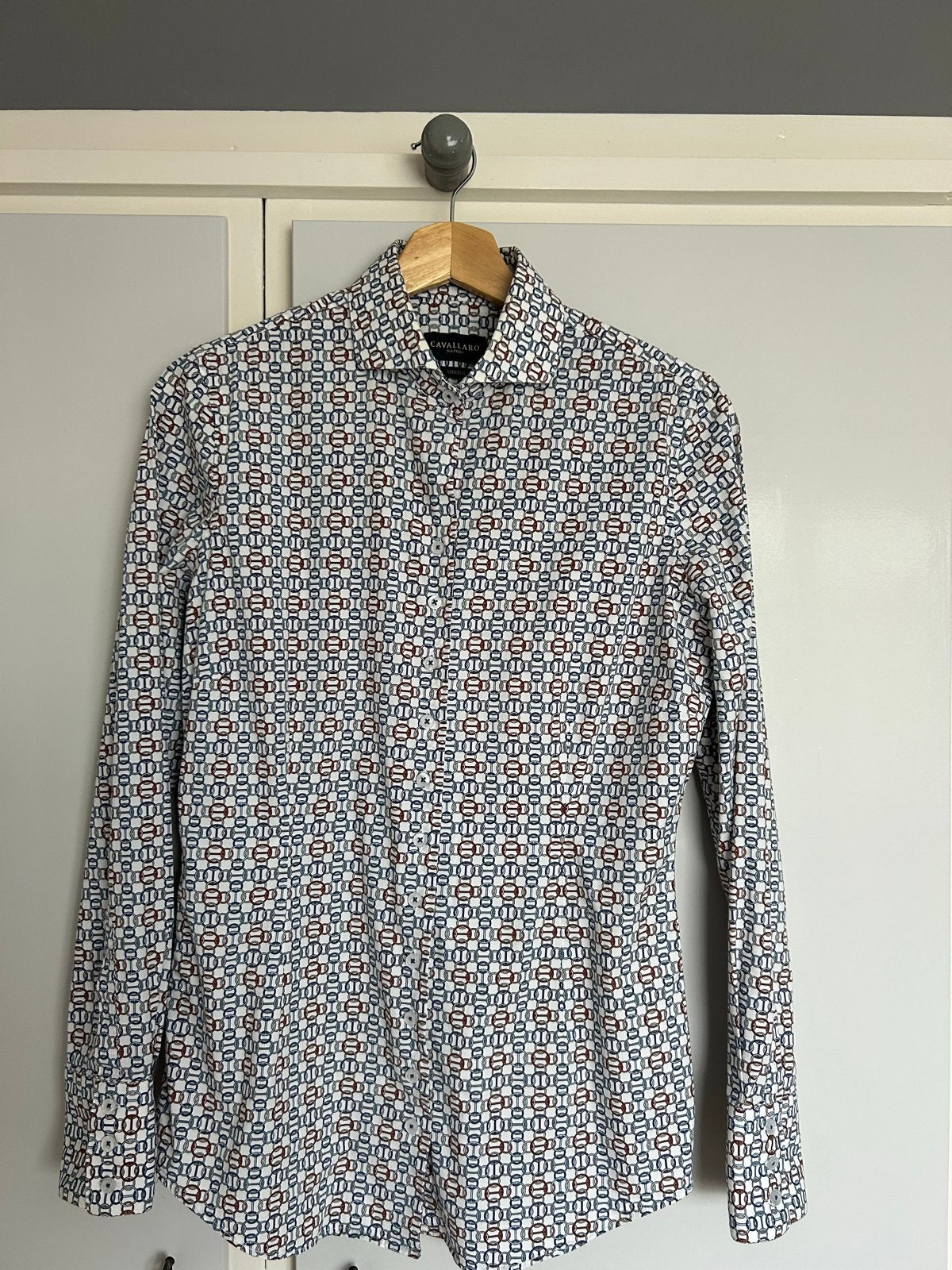Cavallaro blouse met kettingprint - Maat 40, Ophalen of Verzenden, Zo goed als nieuw, Maat 38/40 (M), Meerkleurig