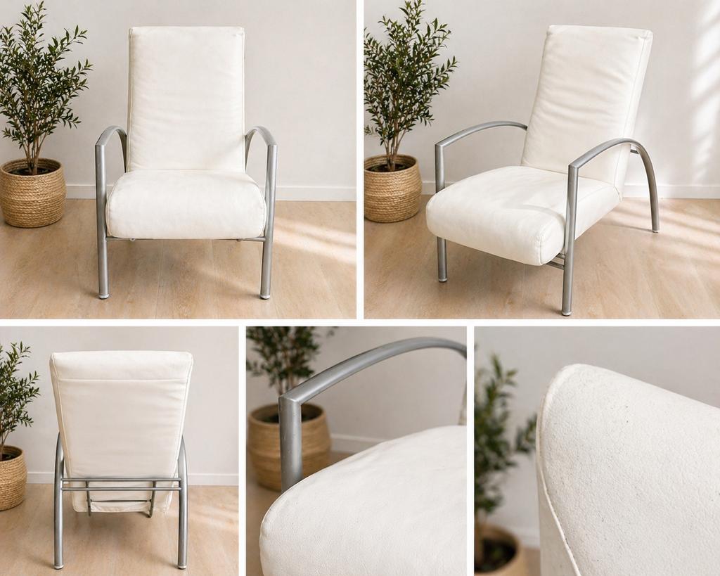 2x Harvink fauteuil - design - set (opnieuw te bekleden), Ophalen, Gebruikt, 50 tot 75 cm, Leer