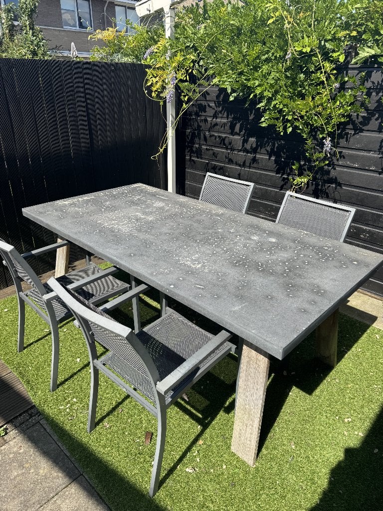 GRATIS tuintafel 200x100, Tuin en Terras, Ophalen, Gebruikt, Rechthoekig, Hout