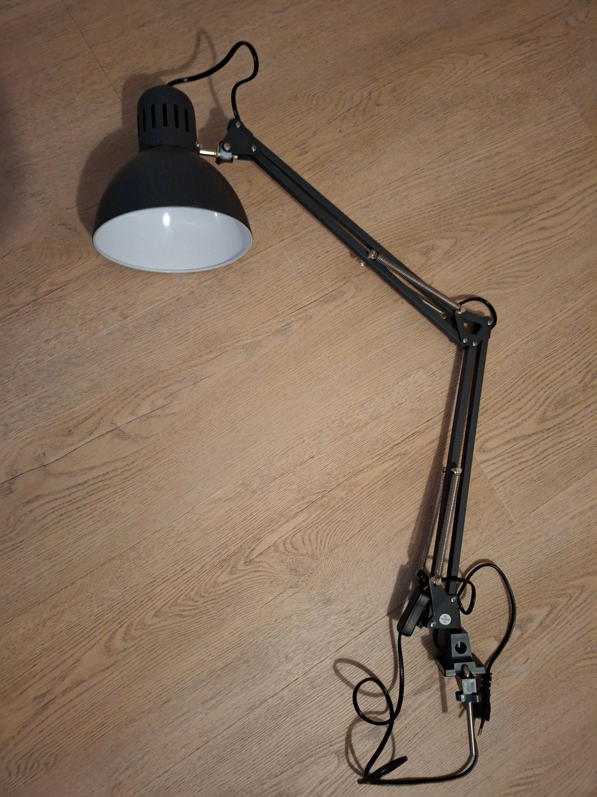 IKEA tertial Bureaulamp Donkergrijs - Verstelbaar, Metaal, Grijs, Industrieel, Zo goed als nieuw