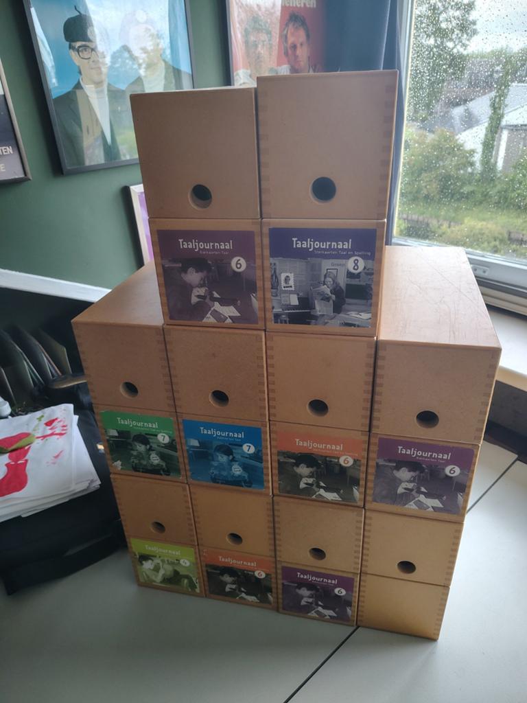 10x houten opbergdoos. Taaljournaal., Verzamelen, Ophalen of Verzenden