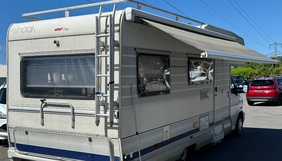 Camper trap aluminium dak trap achter ladder voor camper, Caravans en Kamperen, Verzenden, Gebruikt