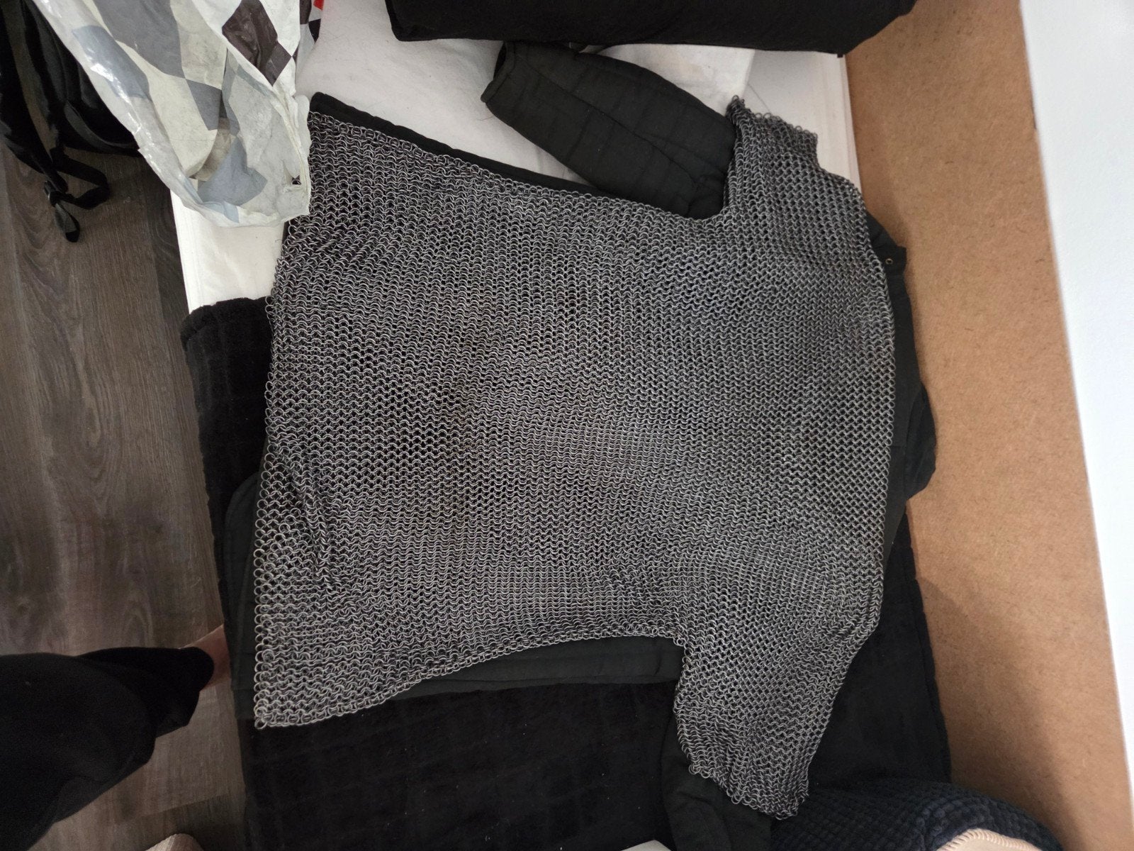 Gambeson en Mailenkolder (XL) voor LARP/Re-enactment, Hobby en Vrije tijd, Ophalen of Verzenden, Zo goed als nieuw, Bovenkleding