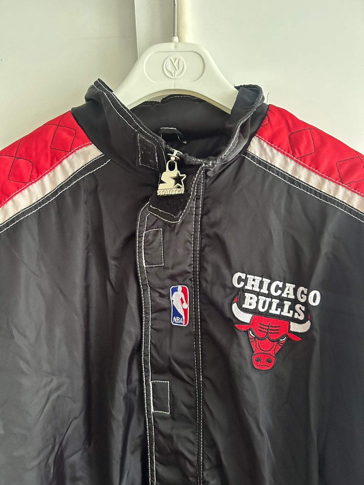 Vintage Chicago Bulls Starter jas jacket 90’s streetwear XL, Verzenden, Zo goed als nieuw, Kleding