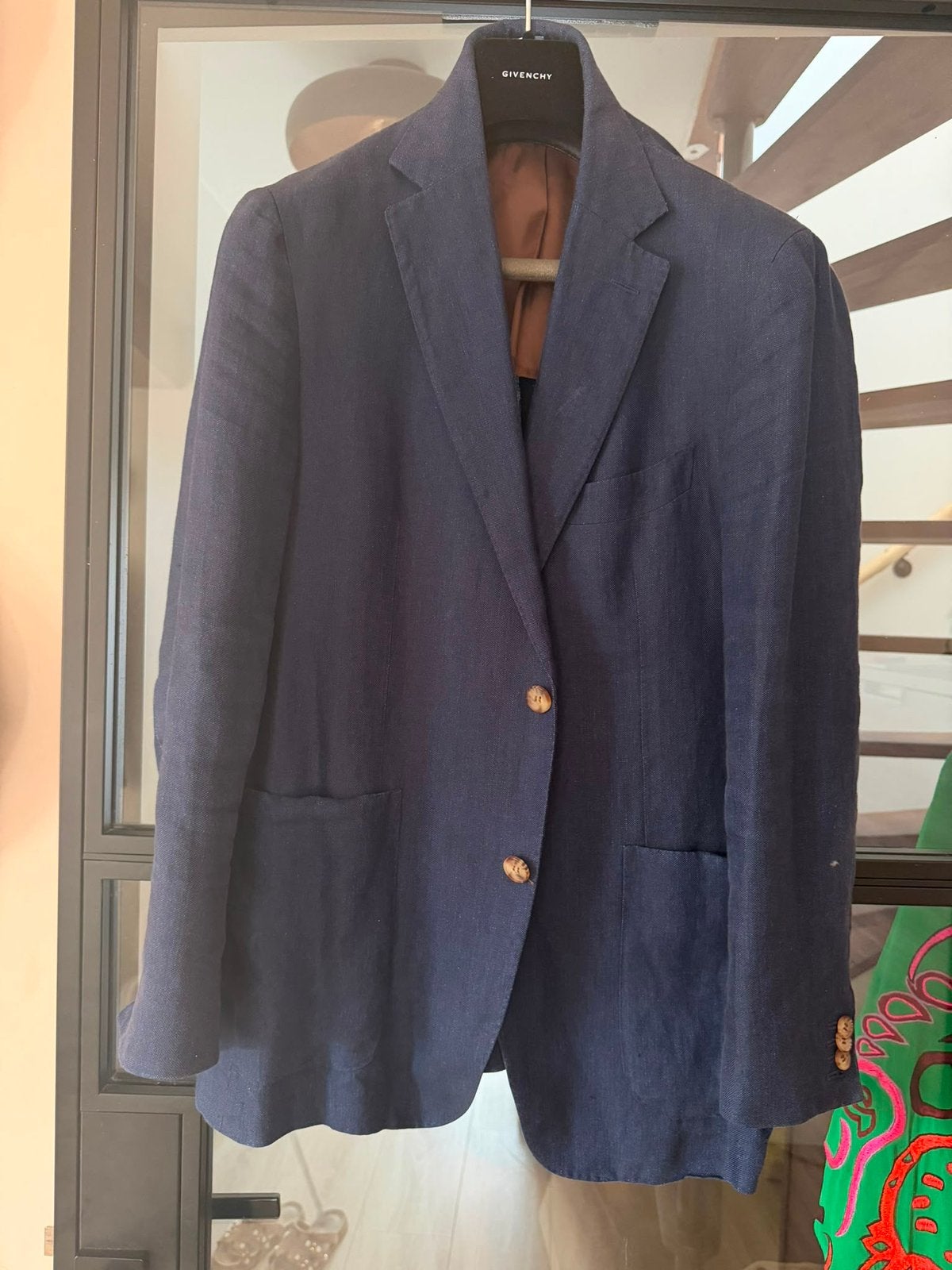 Suitsupply linnen colbert 100% Italy geweven lino Tessuto, Ophalen of Verzenden, Zo goed als nieuw, Overige maten, Blauw