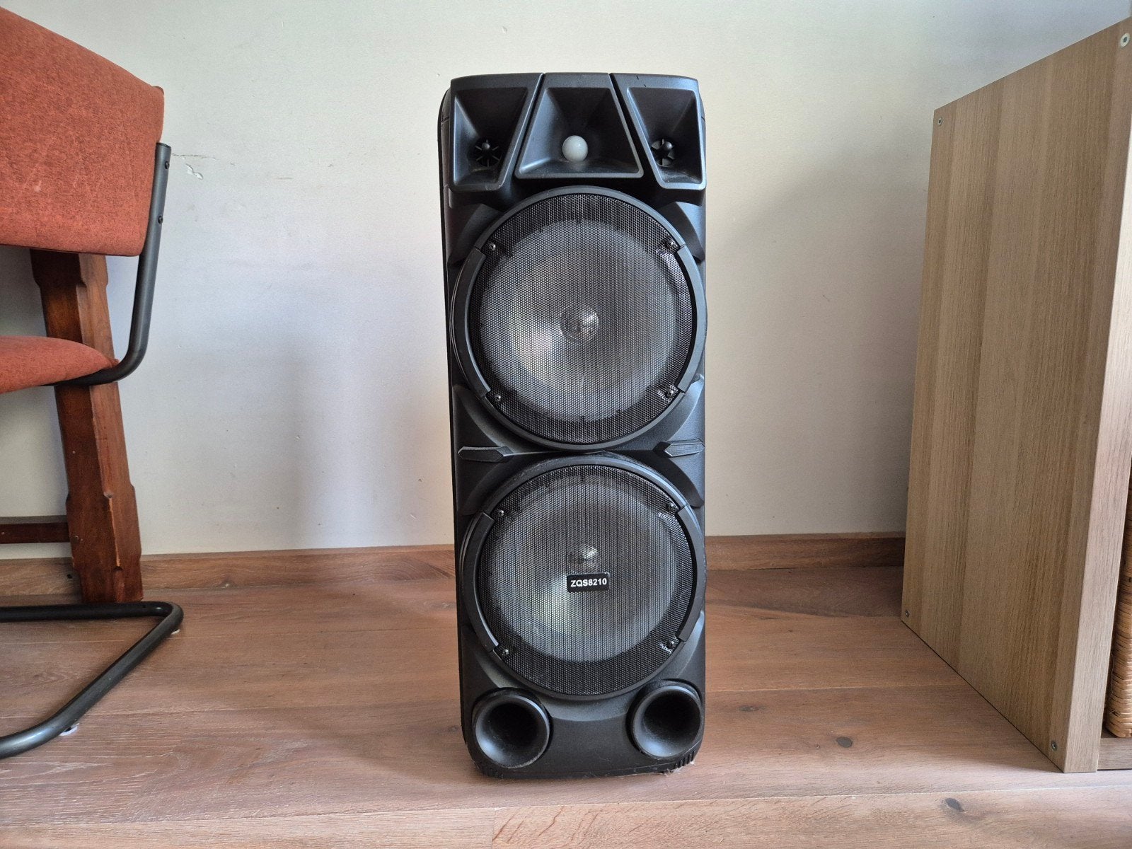 Partyspeaker/karaokeset met microfoon en lichteffecten, Gebruikt, Party speaker, Inclusief microfoon, Ophalen
