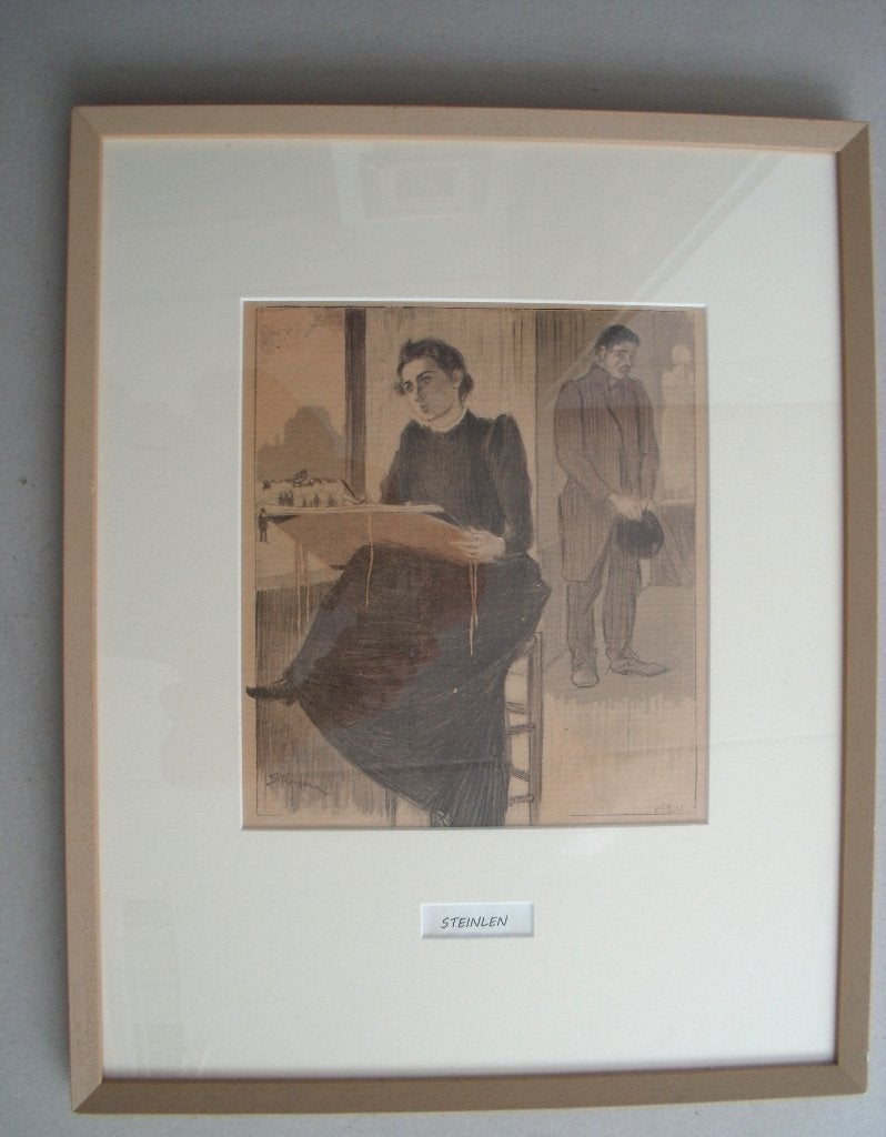 Steinlen - (1859-1923) - zonder titel - litho, Ophalen of Verzenden