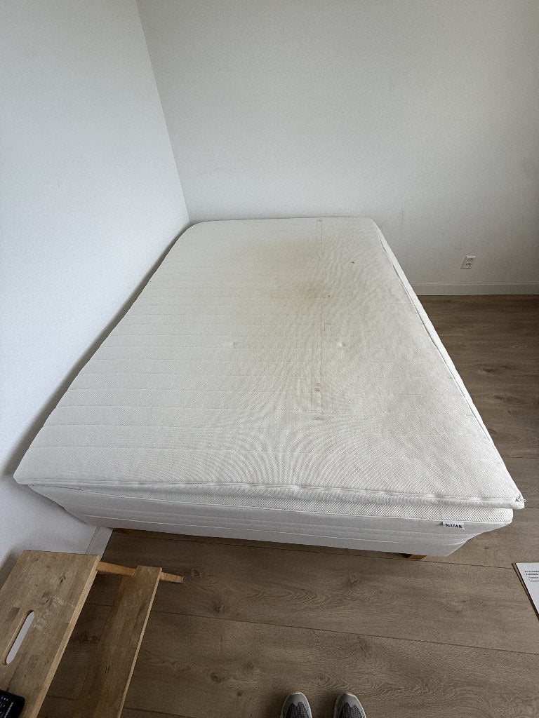2 persoonsbed, Ophalen, Gebruikt, Eenpersoons, Wit