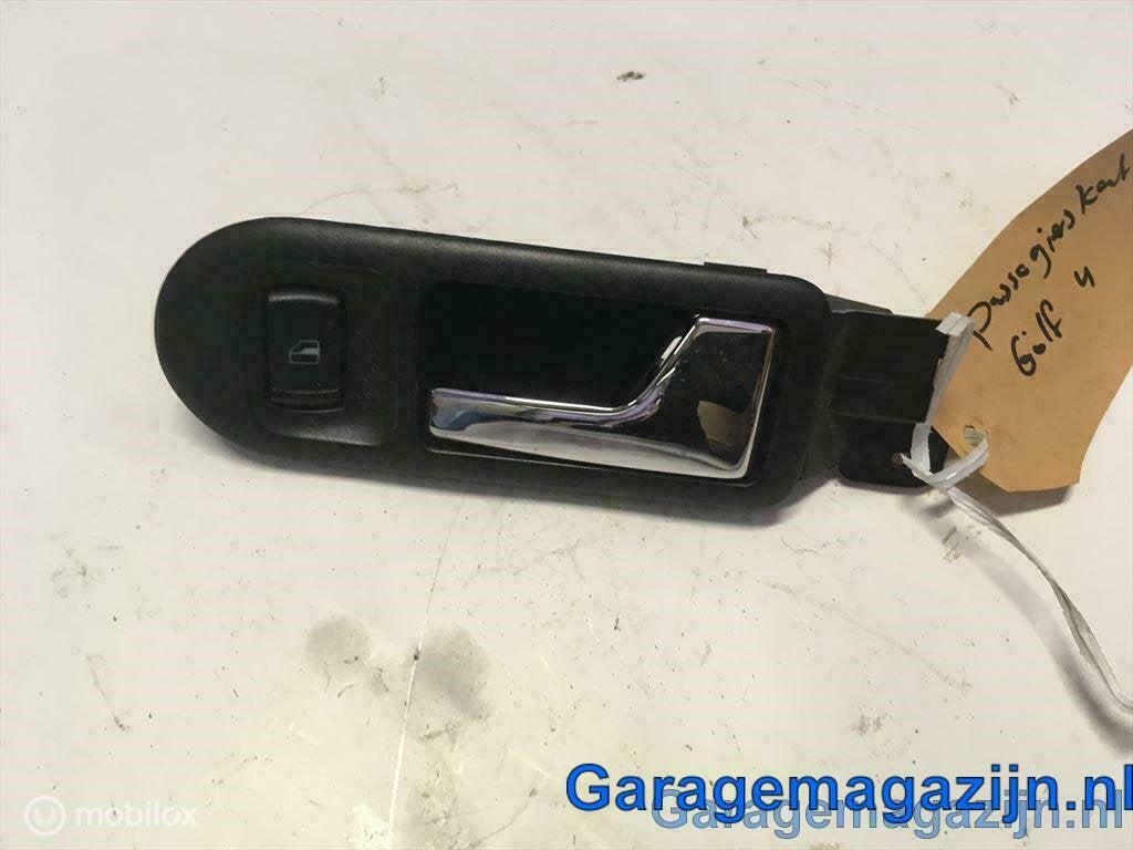 Binnendeurhendel RV Golf 4 3B1837114T 3drs 2001, Gebruikt, Volkswagen, Ophalen of Verzenden, Volkswagen
