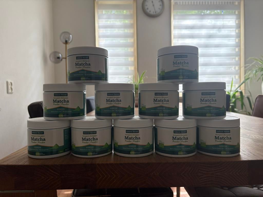 11x Biologische Matcha Poeder – Nieuw & Geseald, Ophalen of Verzenden, Nieuw, Poeder of Drank