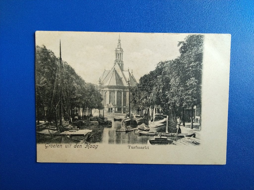 Groeten uit den Haag. Turfmarkt. Klf, Verzenden, Voor 1920, Ongelopen, Zuid-Holland