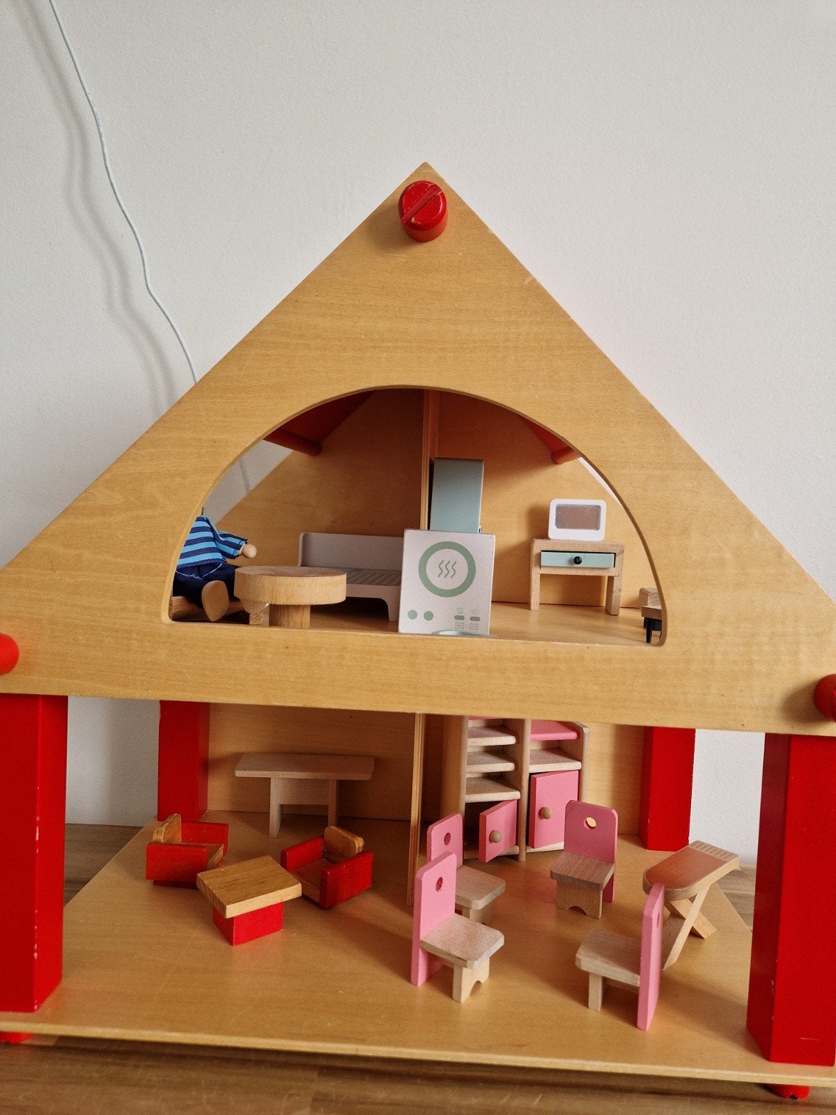 Houten Poppenhuis met Diverse Losse Accessoires, Kinderen en Baby's, Speelgoed | Poppenhuizen, Ophalen of Verzenden