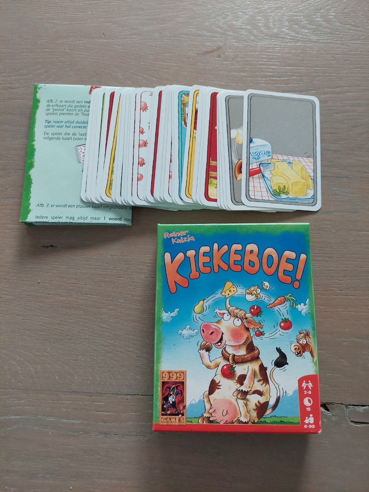 Kiekeboe! Kaartspel van Reiner Knizia - 1x gespeeld, Een of twee spelers, Ophalen of Verzenden, Zo goed als nieuw, 999 Games