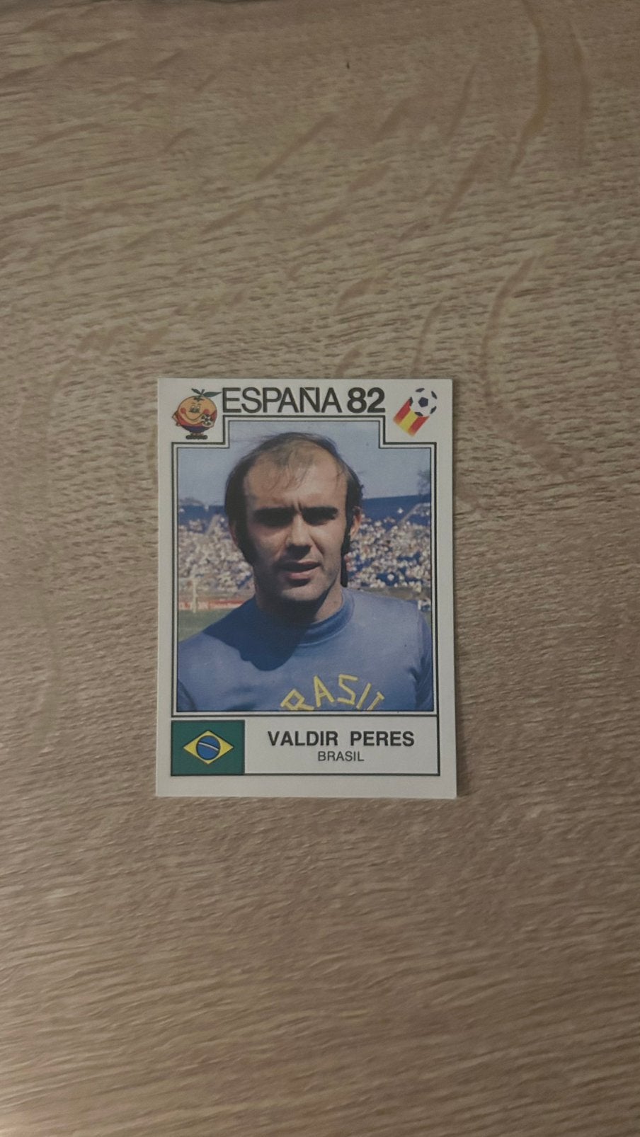 Panini Espana 82 plaatje Valdir Peres WK 82, Hobby en Vrije tijd, Stickers en Plaatjes, Verzenden, Zo goed als nieuw, Plaatje