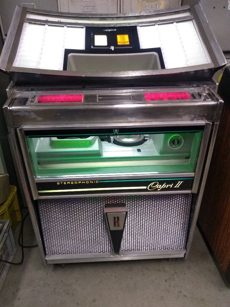 jukebox rock-ola capri-2, Verzamelen, Automaten | Jukeboxen, Ophalen, Gebruikt, 1960 tot 1970, Rock Ola