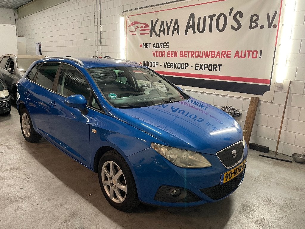 Seat Ibiza 1.2TDI 55KW ST AIRCO 2010 Blauw, Auto's, Voorwielaandrijving, 74 pk, 1199 cc, Blauw