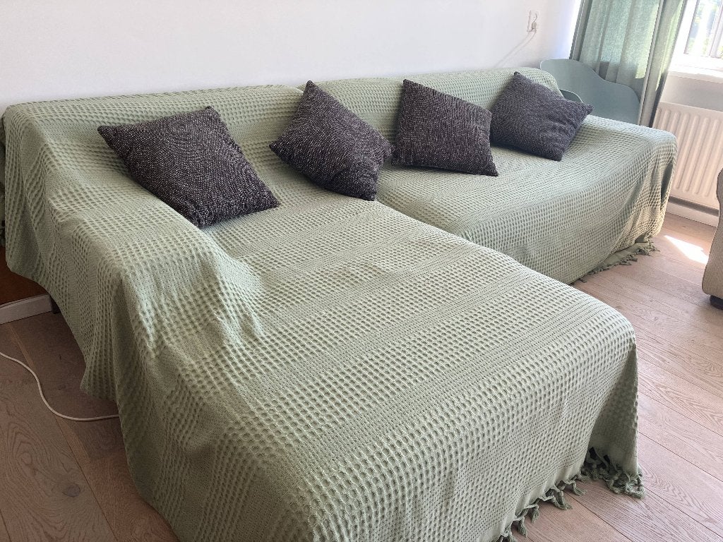 Hoekbank (Gratis), Huis en Inrichting, Banken | Bankstellen, Ophalen, Gebruikt, Vierpersoons of meer