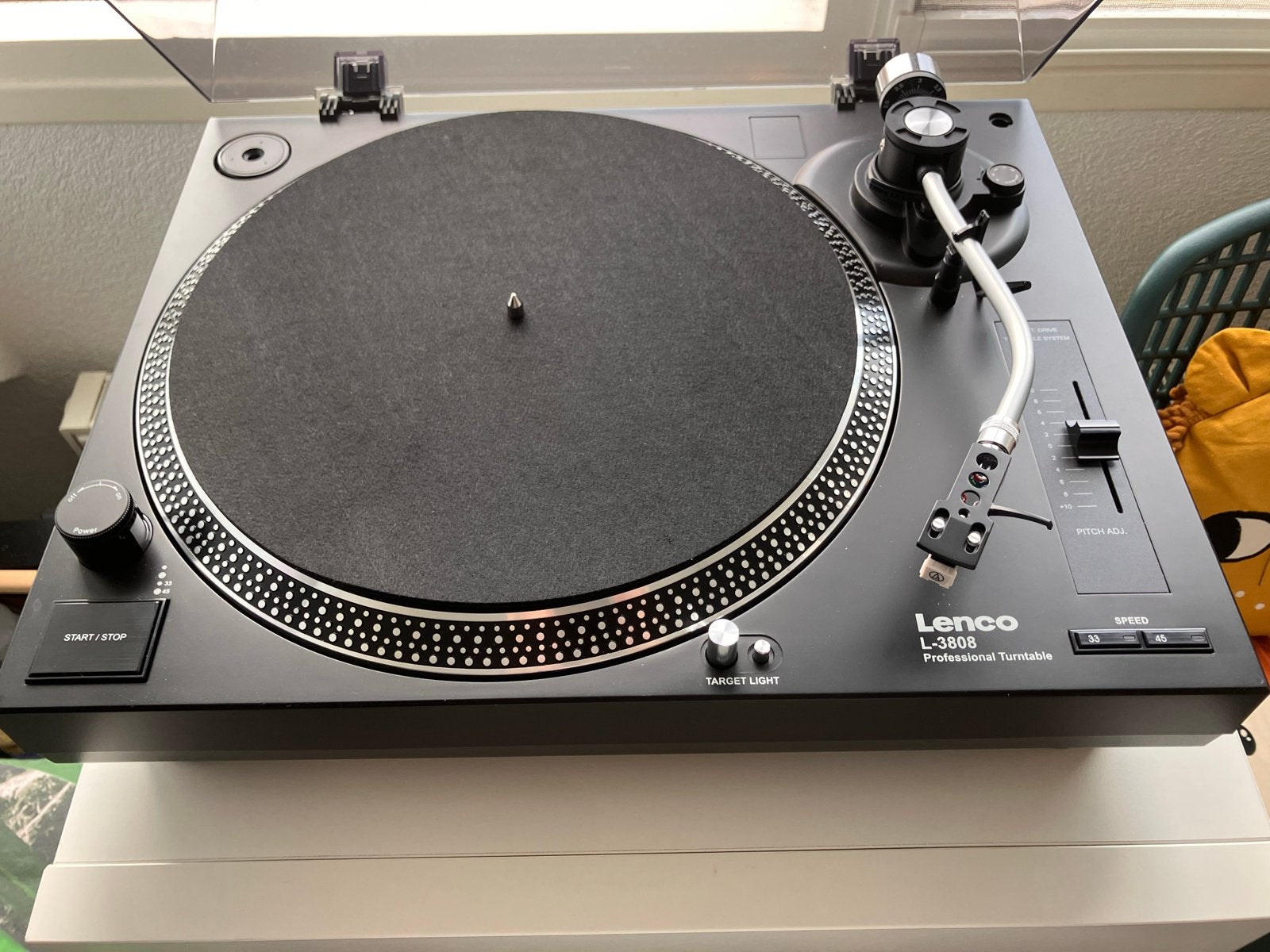 Lenco L-3808 Professionele Draaitafel - Zo goed als nieuw, Pitch-regelaar, Zo goed als nieuw, Platenspeler, Ophalen