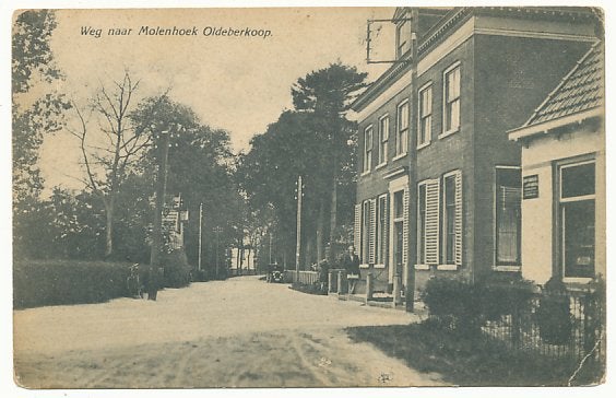Weg naar Molenhoek Oldeberkoop, Ophalen of Verzenden, 1920 tot 1940, Gelopen, Friesland