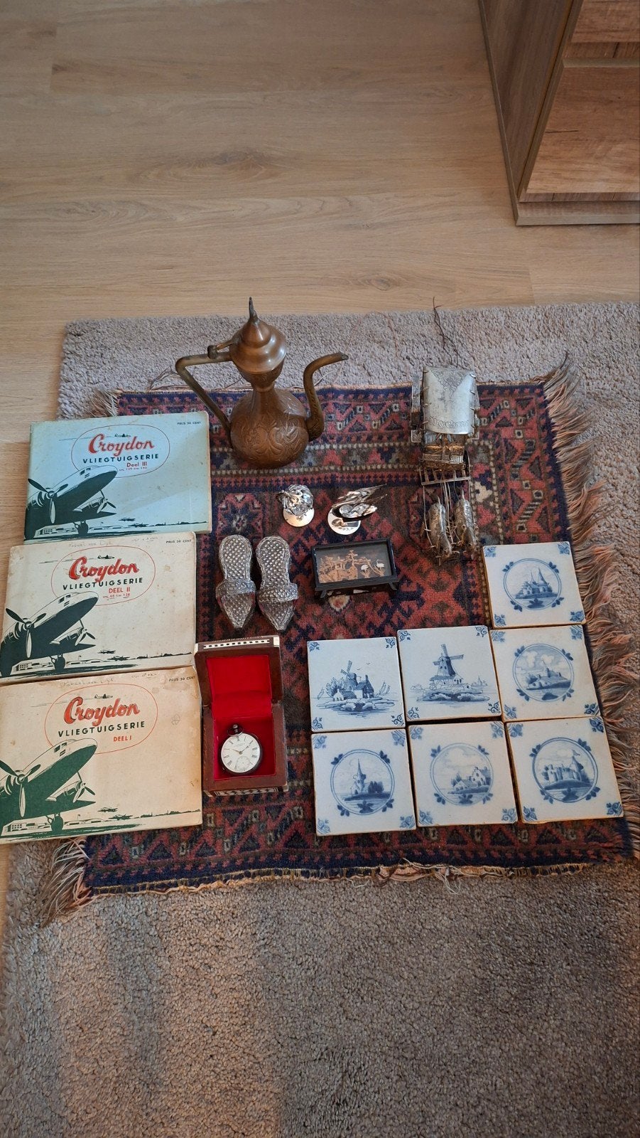 Verzameling van diverse antieke objecten, Antiek en Kunst, Ophalen of Verzenden