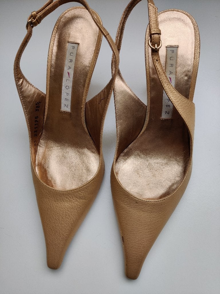 Slingback, merk Pura Lopez, maat 38, Kleding | Dames, Schoenen, Pumps, Overige kleuren, Pura Lopez, Ophalen of Verzenden