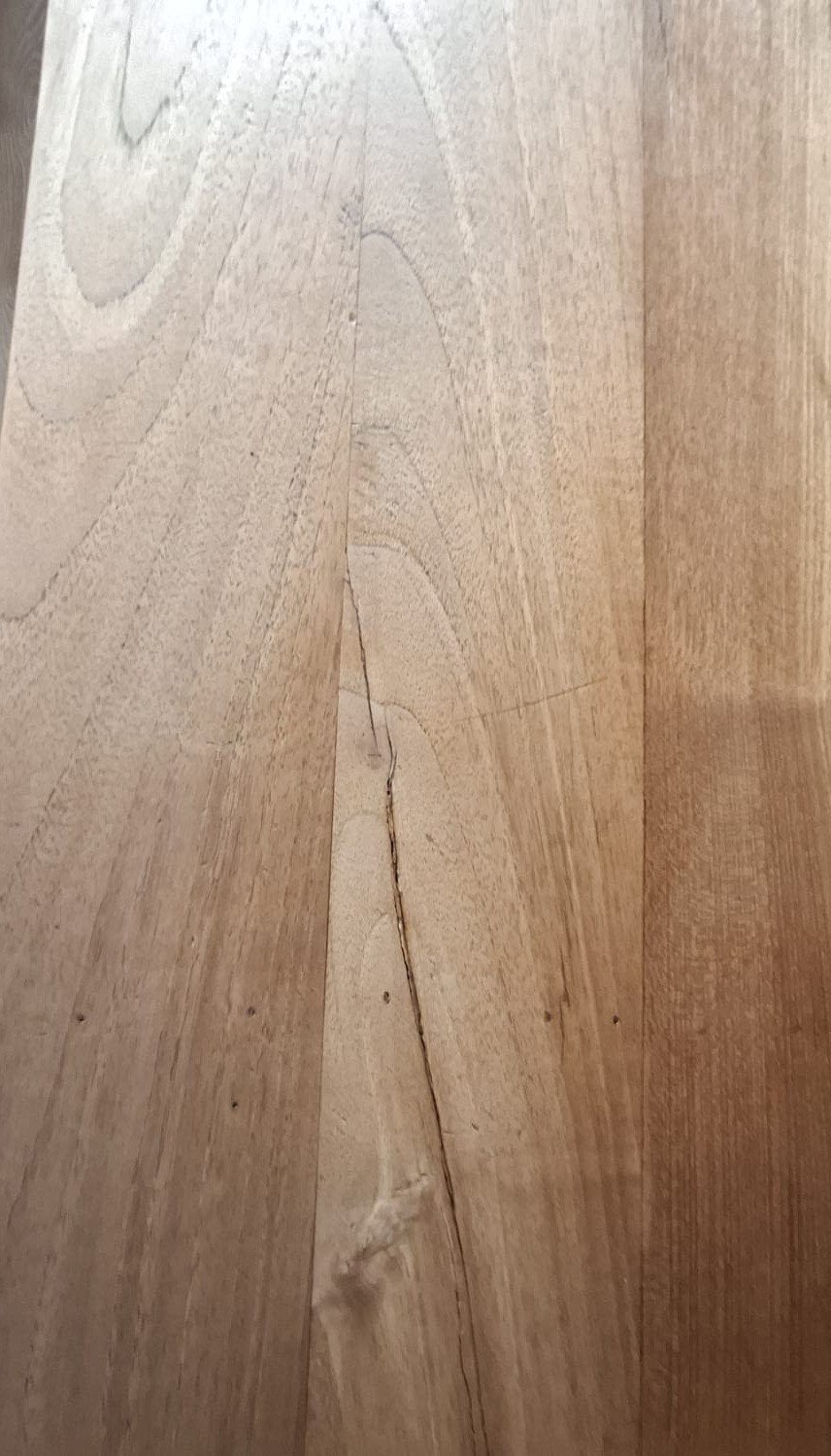 Massief houten tv-meubel met schuifdeuren melkglas vier vaks, Ophalen, Gebruikt, 150 tot 200 cm, Teakhout