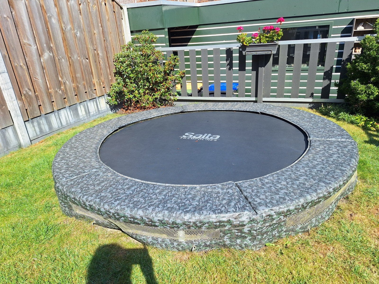 Salta Trampoline 244cm inground, Ophalen, Gebruikt