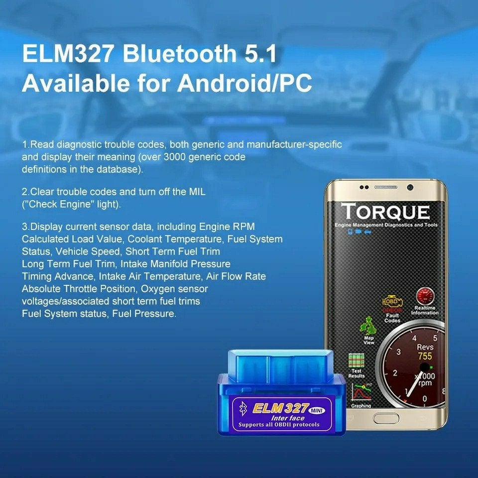 Te koop bluetooth obd2 auto diagnose uitlezen apparaat nieuw, Ophalen of Verzenden, Nieuw