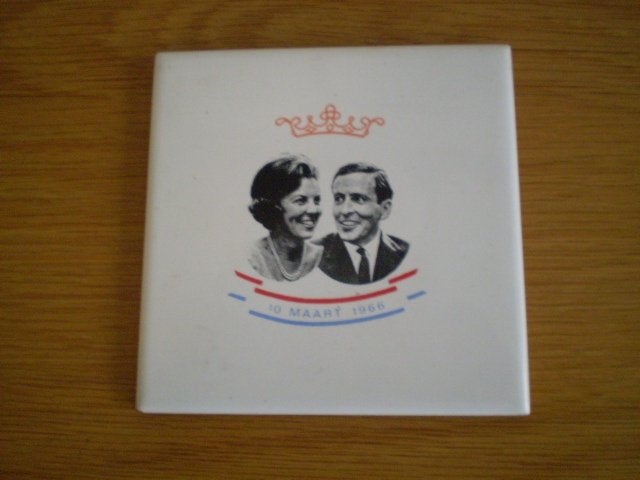 VERLOVINGSTEGEL van BEATRIX en CLAUS (10-3-1966), Verzamelen, Ophalen of Verzenden, Zo goed als nieuw, Nederland, Overige typen