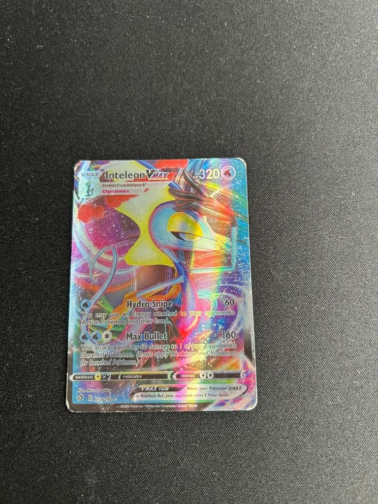 Inteleon VMAX pokemon kaart, Hobby en Vrije tijd, Verzamelkaartspellen | Pokémon, Ophalen, Gebruikt, Losse kaart, Foil