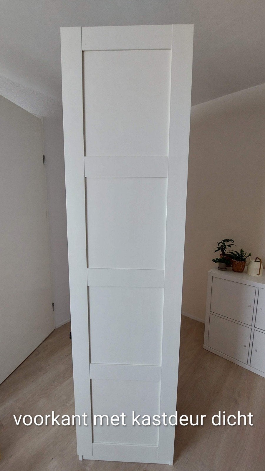 Witte PAX kast (201x50x60), Gebruikt, 200 cm of meer, Overige houtsoorten, 50 tot 75 cm