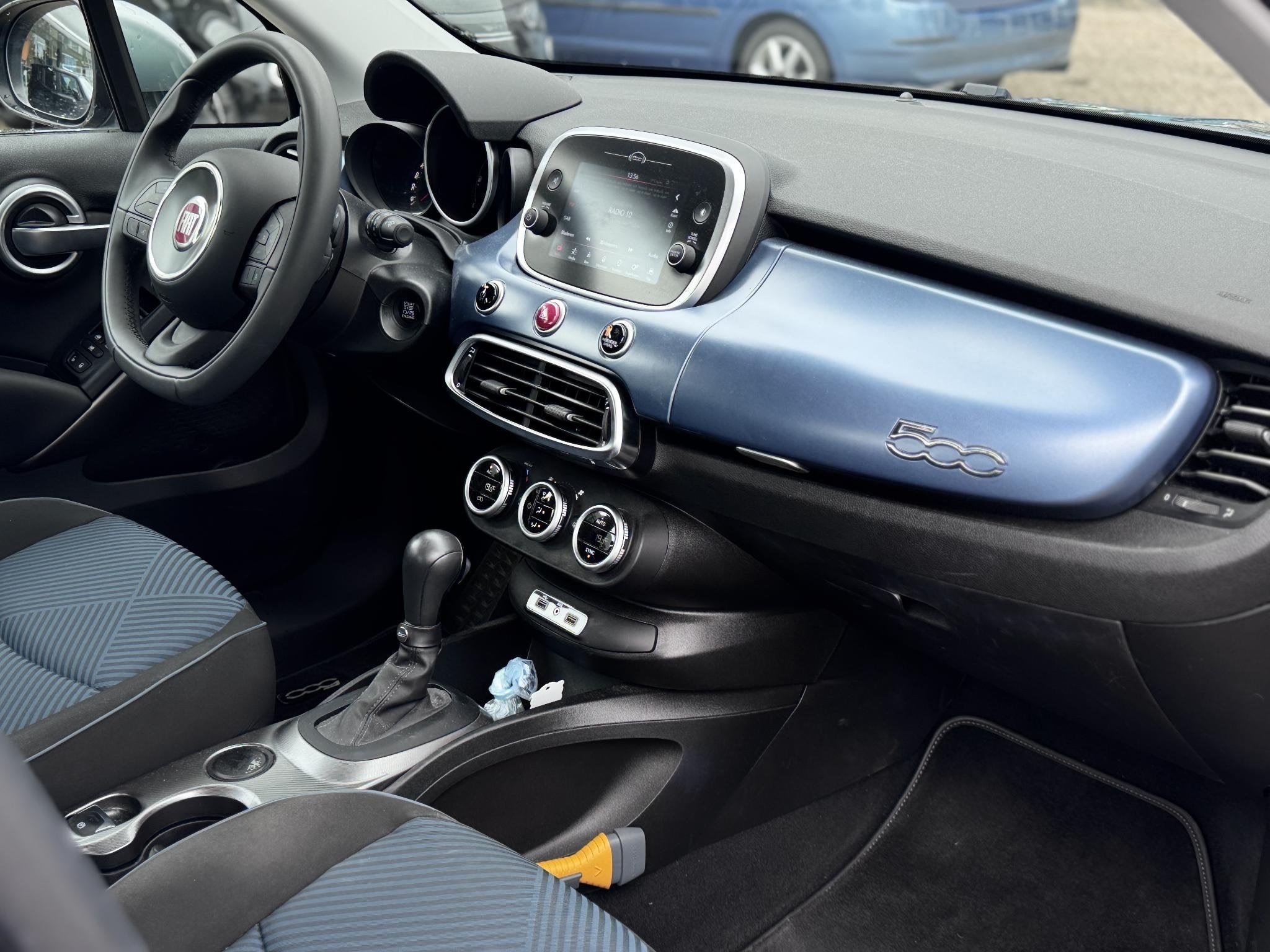 Fiat 500 X 1.4 Turbo MultiAir Mirror | Camera | Trekhaak | C, Stof, Gebruikt, 4 cilinders, Blauw