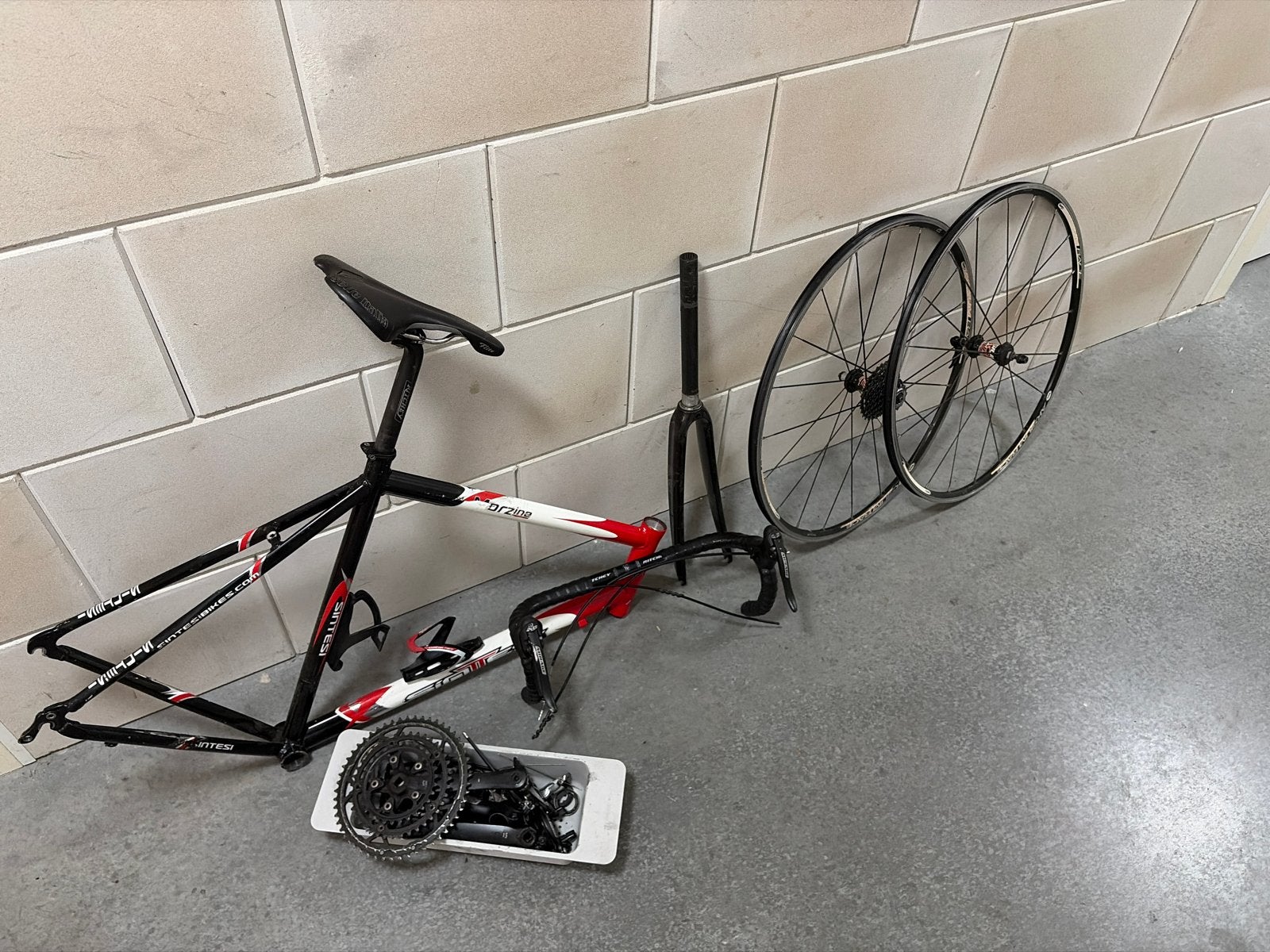 Project racefiets met Campagnolo Mirage groepset, 28 inch, Gebruikt, Aluminium, 15 tot 20 versnellingen