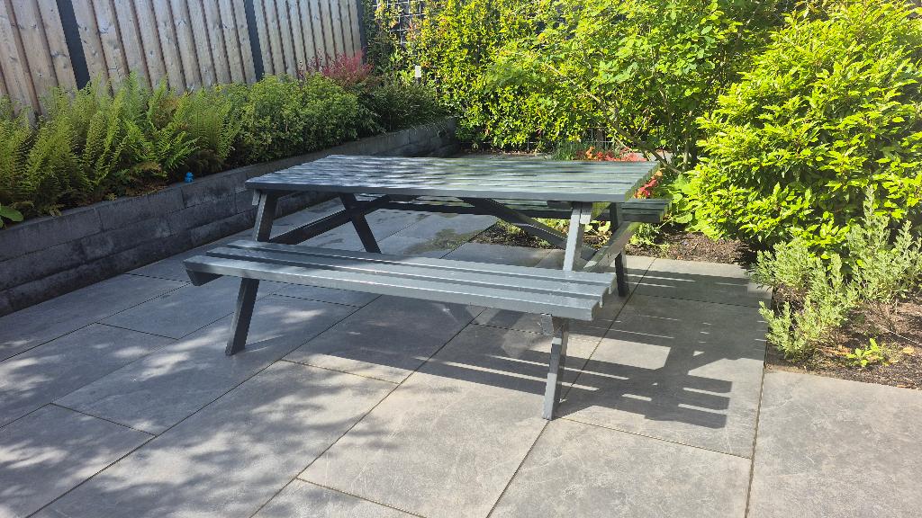 Picknicktafel, Ophalen, Gebruikt, Rechthoekig, Hout